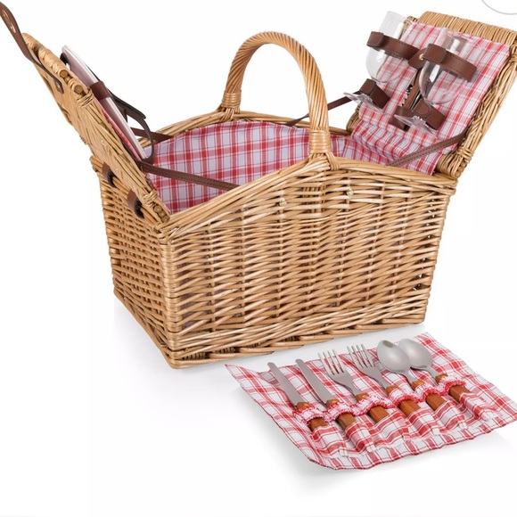 Picnic Time Piccadilly Double Lid Picnic Basket - Picture 2 of 5